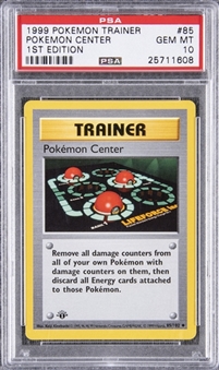 1999 Pokemon Game 1st Edition #85 Pokemon Center Trainer - PSA GEM MT 10